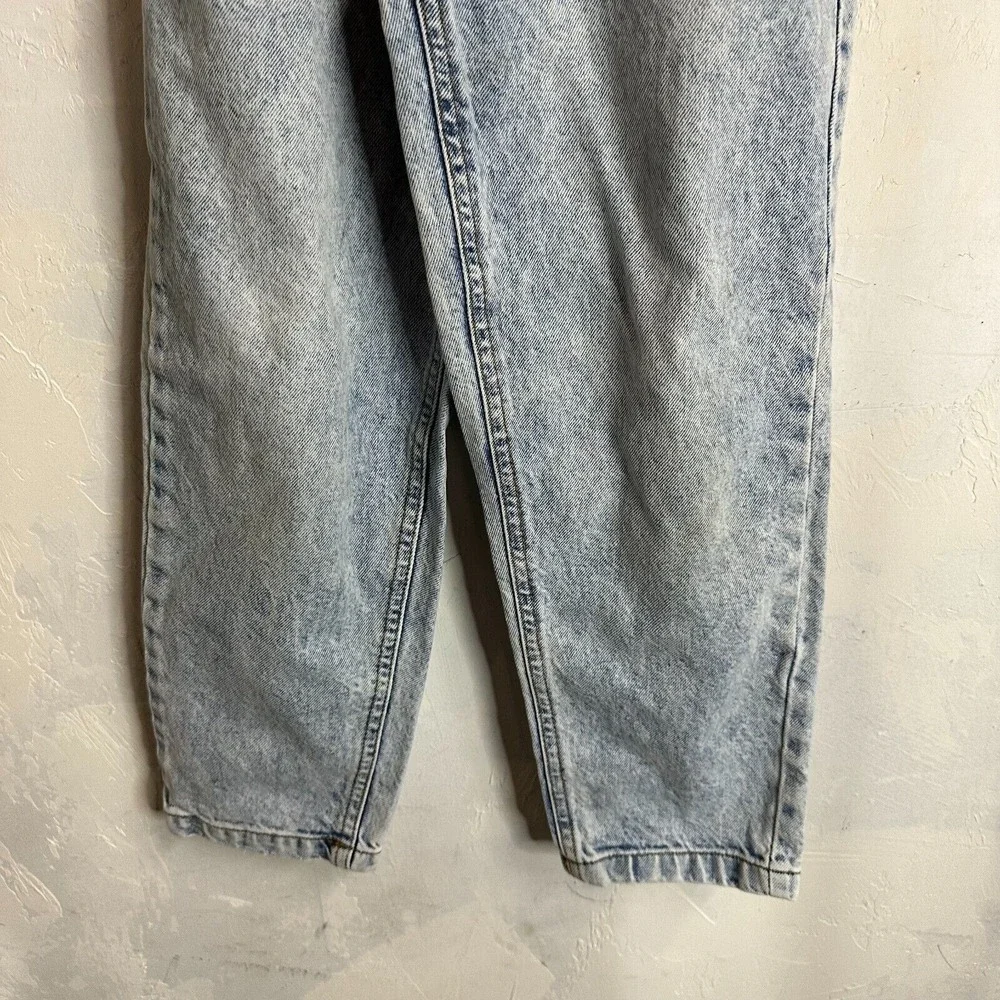 Zara Girls 10 Mom High Rise Straight Leg Jeans Light Wash